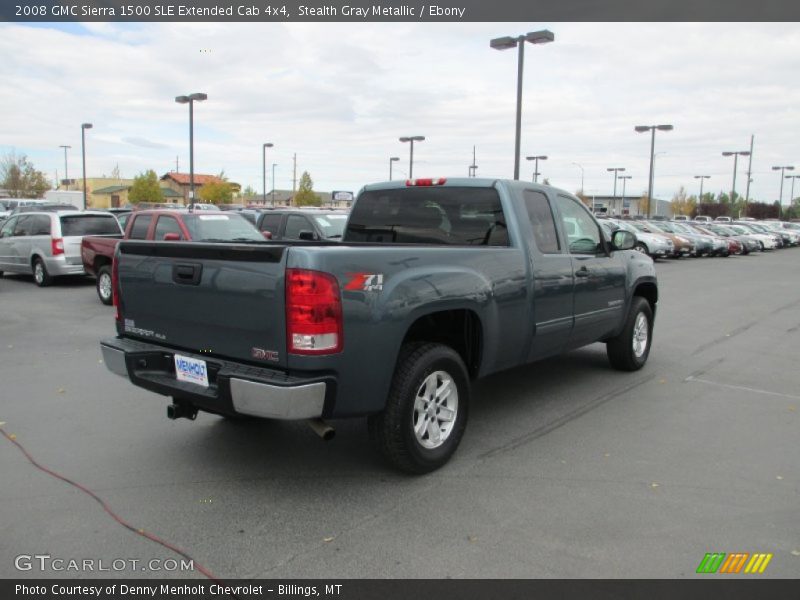 Stealth Gray Metallic / Ebony 2008 GMC Sierra 1500 SLE Extended Cab 4x4