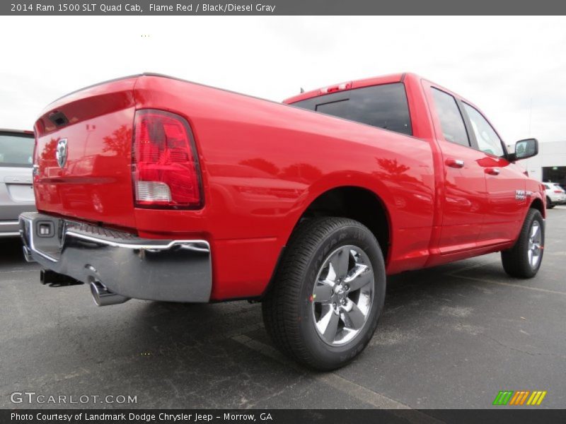 Flame Red / Black/Diesel Gray 2014 Ram 1500 SLT Quad Cab