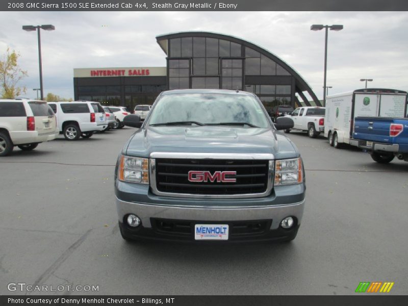 Stealth Gray Metallic / Ebony 2008 GMC Sierra 1500 SLE Extended Cab 4x4