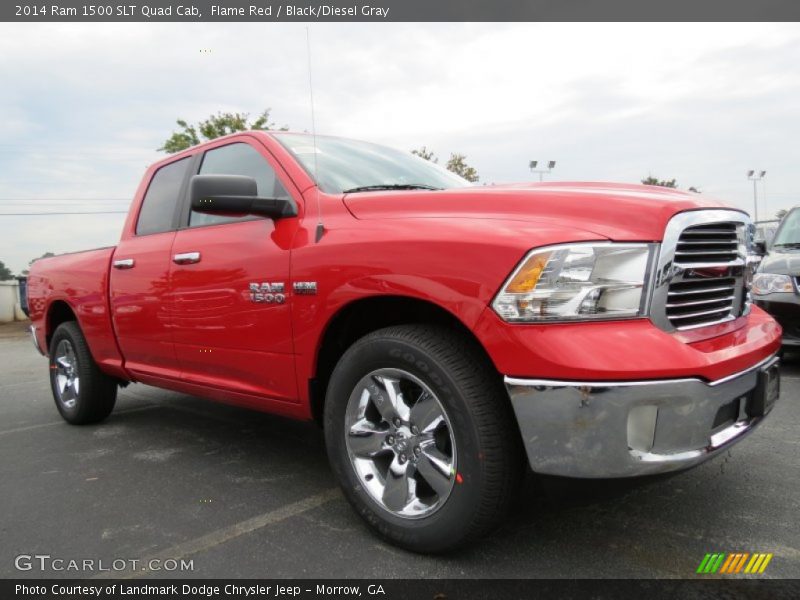 Flame Red / Black/Diesel Gray 2014 Ram 1500 SLT Quad Cab