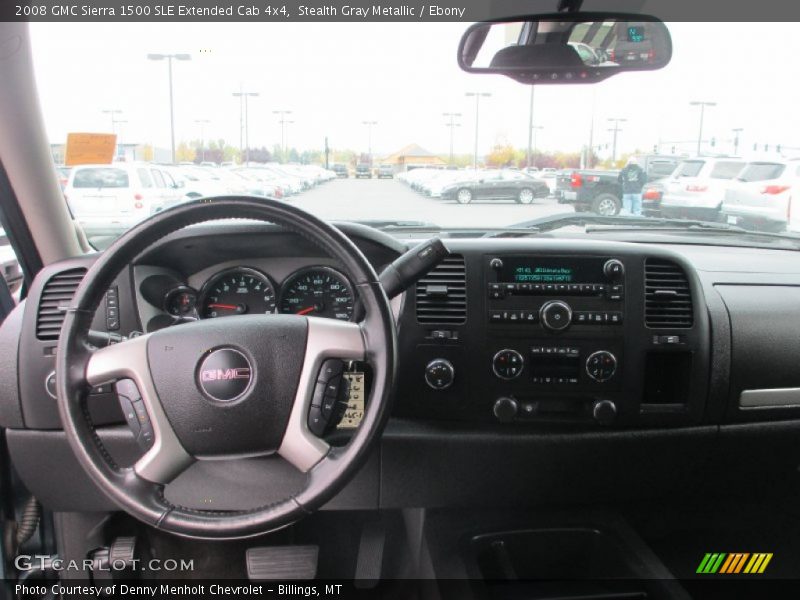 Stealth Gray Metallic / Ebony 2008 GMC Sierra 1500 SLE Extended Cab 4x4