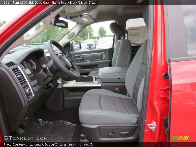 Flame Red / Black/Diesel Gray 2014 Ram 1500 SLT Quad Cab