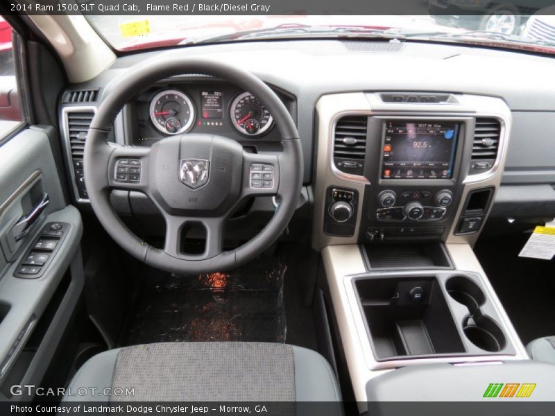Flame Red / Black/Diesel Gray 2014 Ram 1500 SLT Quad Cab