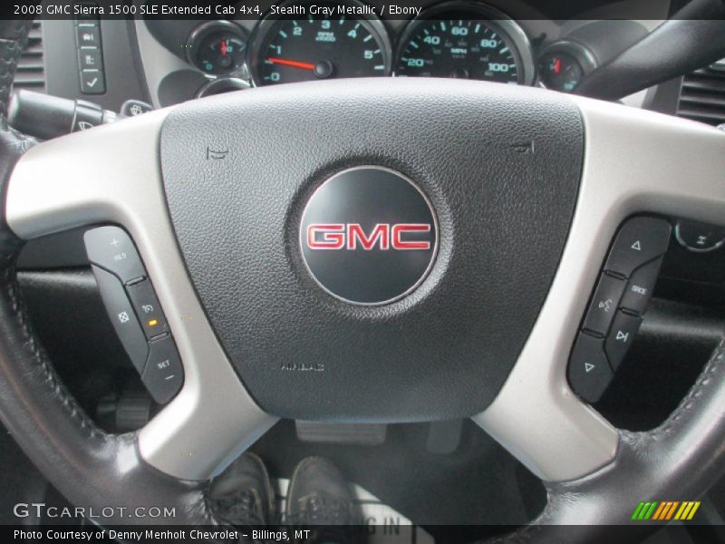Stealth Gray Metallic / Ebony 2008 GMC Sierra 1500 SLE Extended Cab 4x4