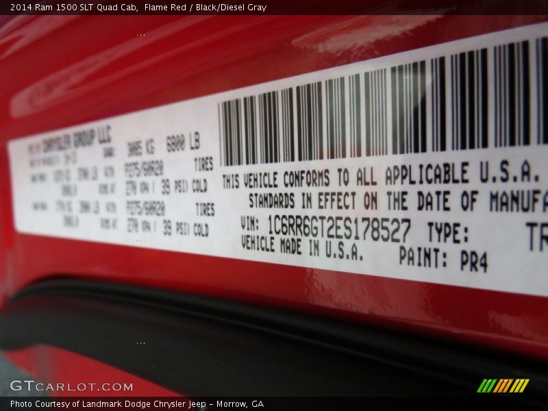 Flame Red / Black/Diesel Gray 2014 Ram 1500 SLT Quad Cab