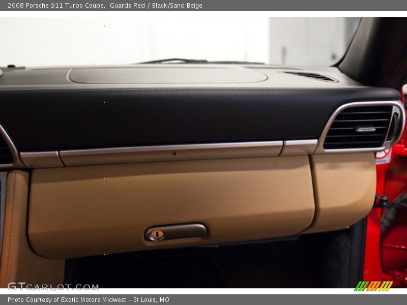 Guards Red / Black/Sand Beige 2008 Porsche 911 Turbo Coupe