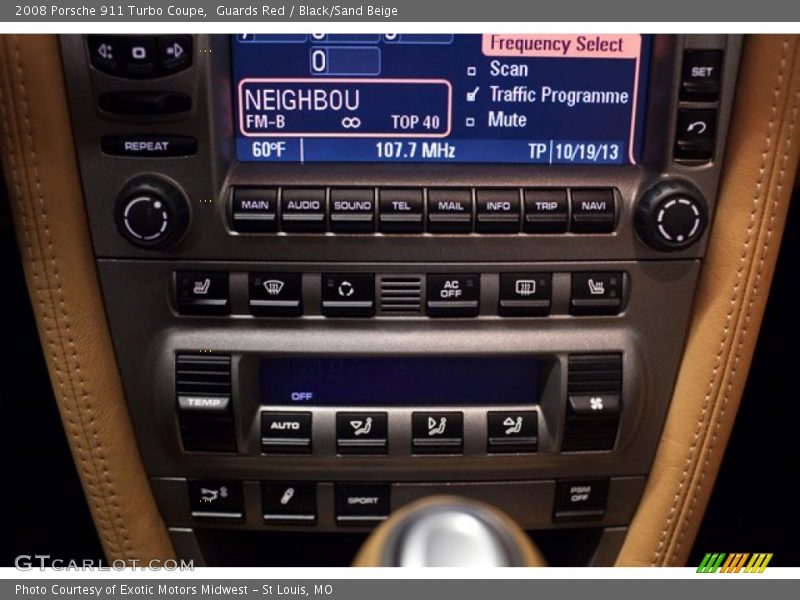 Controls of 2008 911 Turbo Coupe