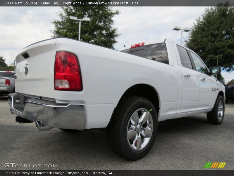 Bright White / Canyon Brown/Light Frost Beige 2014 Ram 1500 SLT Quad Cab