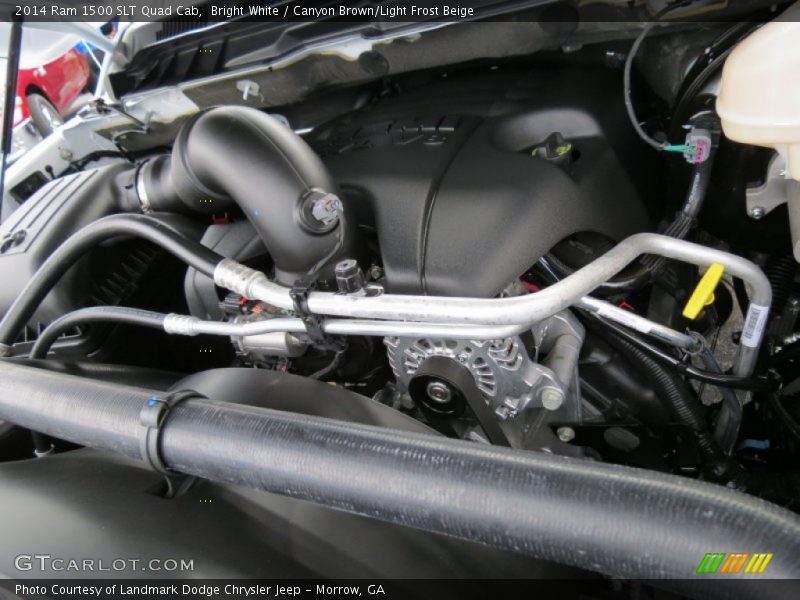 Bright White / Canyon Brown/Light Frost Beige 2014 Ram 1500 SLT Quad Cab