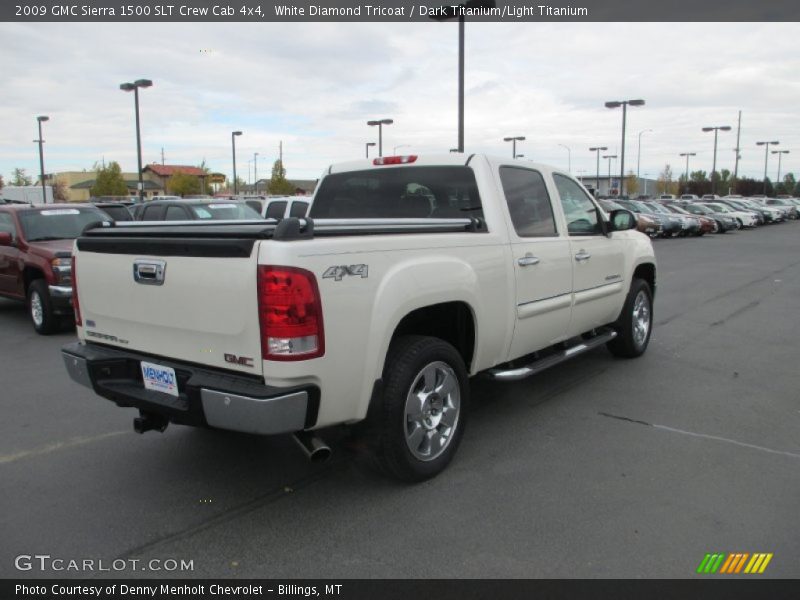 White Diamond Tricoat / Dark Titanium/Light Titanium 2009 GMC Sierra 1500 SLT Crew Cab 4x4