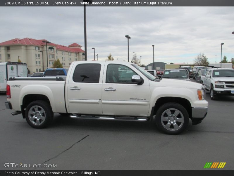 White Diamond Tricoat / Dark Titanium/Light Titanium 2009 GMC Sierra 1500 SLT Crew Cab 4x4