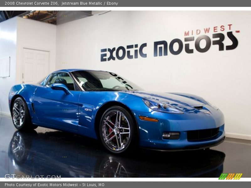 Jetstream Blue Metallic / Ebony 2008 Chevrolet Corvette Z06