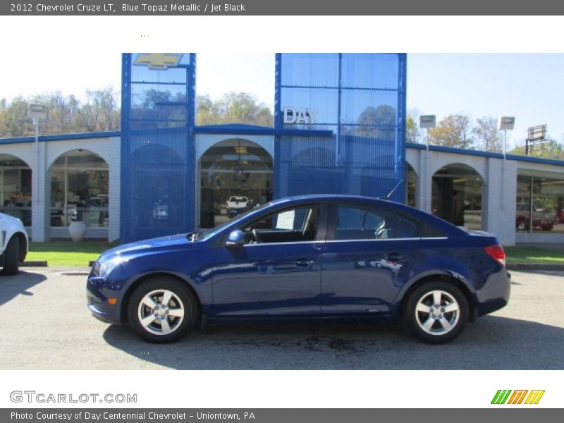 Blue Topaz Metallic / Jet Black 2012 Chevrolet Cruze LT