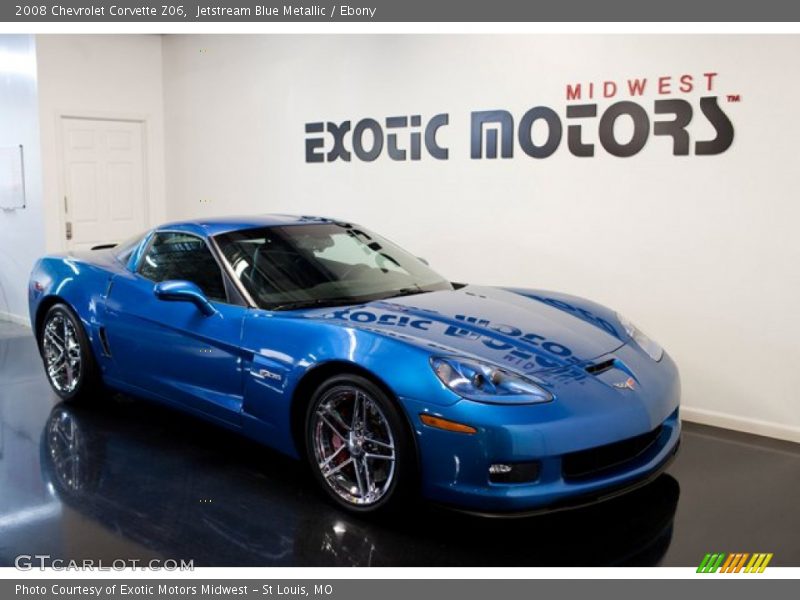 Jetstream Blue Metallic / Ebony 2008 Chevrolet Corvette Z06