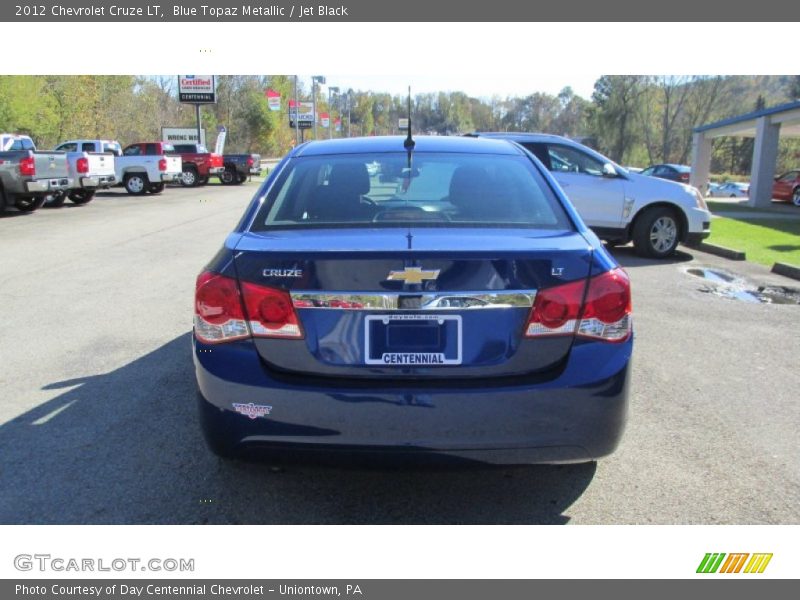 Blue Topaz Metallic / Jet Black 2012 Chevrolet Cruze LT