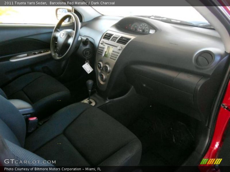 Barcelona Red Metallic / Dark Charcoal 2011 Toyota Yaris Sedan
