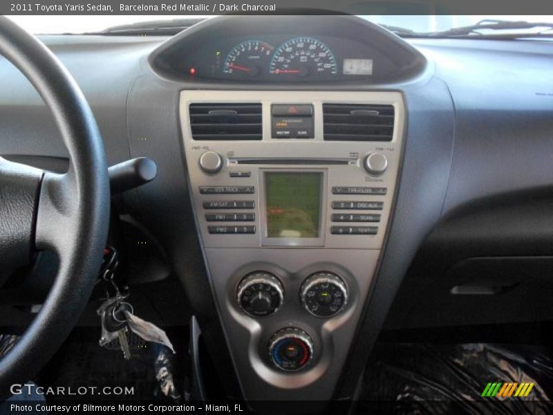 Barcelona Red Metallic / Dark Charcoal 2011 Toyota Yaris Sedan