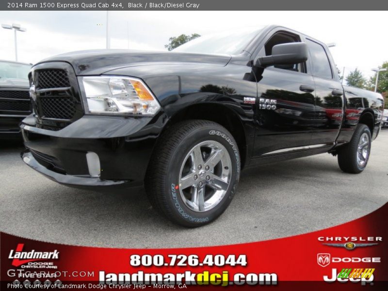 Black / Black/Diesel Gray 2014 Ram 1500 Express Quad Cab 4x4