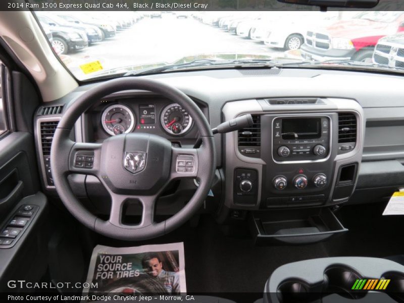 Black / Black/Diesel Gray 2014 Ram 1500 Express Quad Cab 4x4