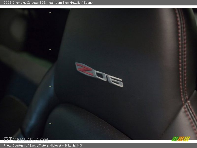 Jetstream Blue Metallic / Ebony 2008 Chevrolet Corvette Z06