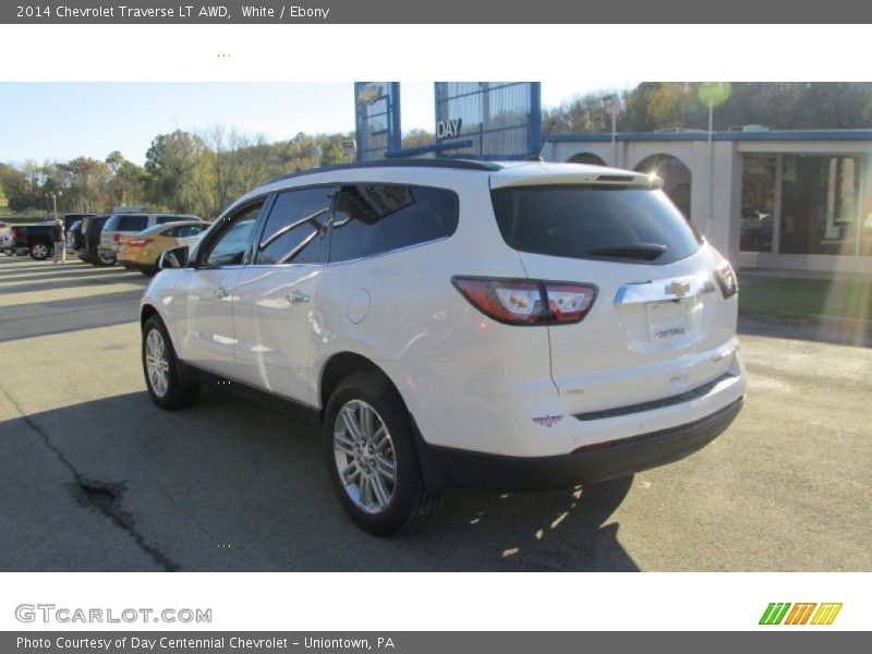 White / Ebony 2014 Chevrolet Traverse LT AWD