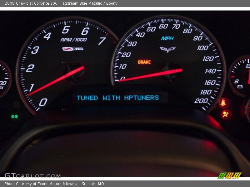 Jetstream Blue Metallic / Ebony 2008 Chevrolet Corvette Z06