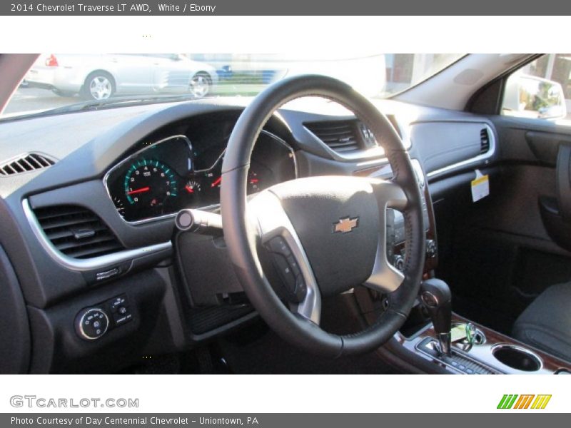White / Ebony 2014 Chevrolet Traverse LT AWD