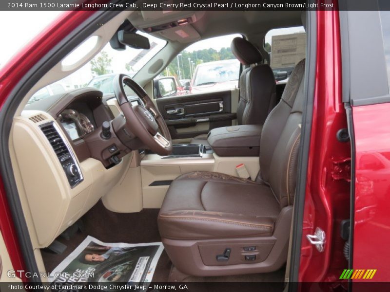 Deep Cherry Red Crystal Pearl / Longhorn Canyon Brown/Light Frost 2014 Ram 1500 Laramie Longhorn Crew Cab