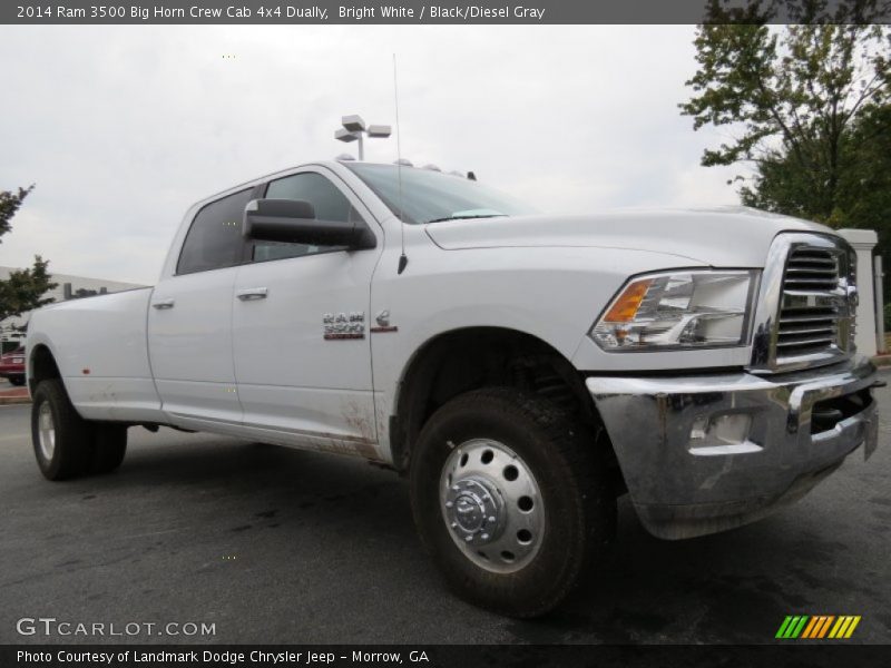 Bright White / Black/Diesel Gray 2014 Ram 3500 Big Horn Crew Cab 4x4 Dually