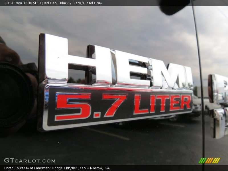 Black / Black/Diesel Gray 2014 Ram 1500 SLT Quad Cab