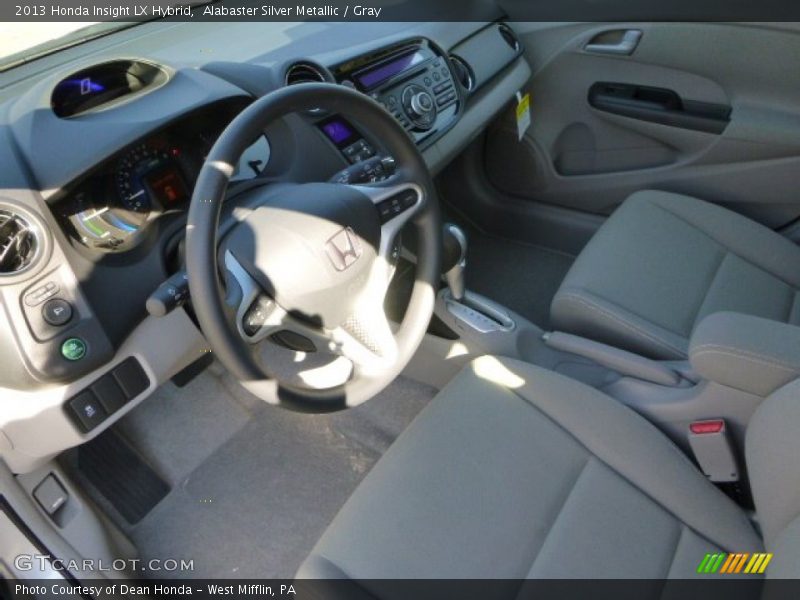 Gray Interior - 2013 Insight LX Hybrid 