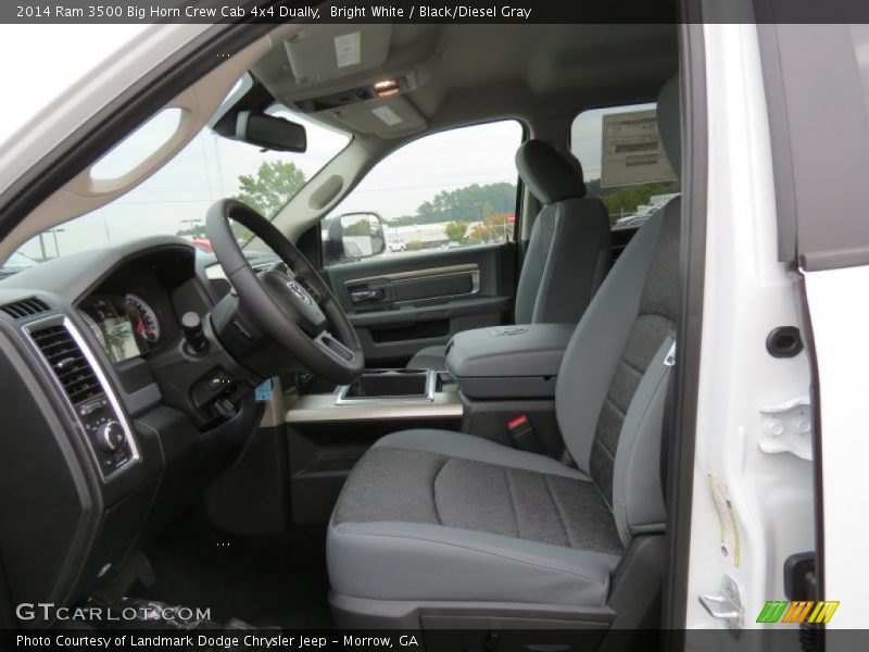 Bright White / Black/Diesel Gray 2014 Ram 3500 Big Horn Crew Cab 4x4 Dually