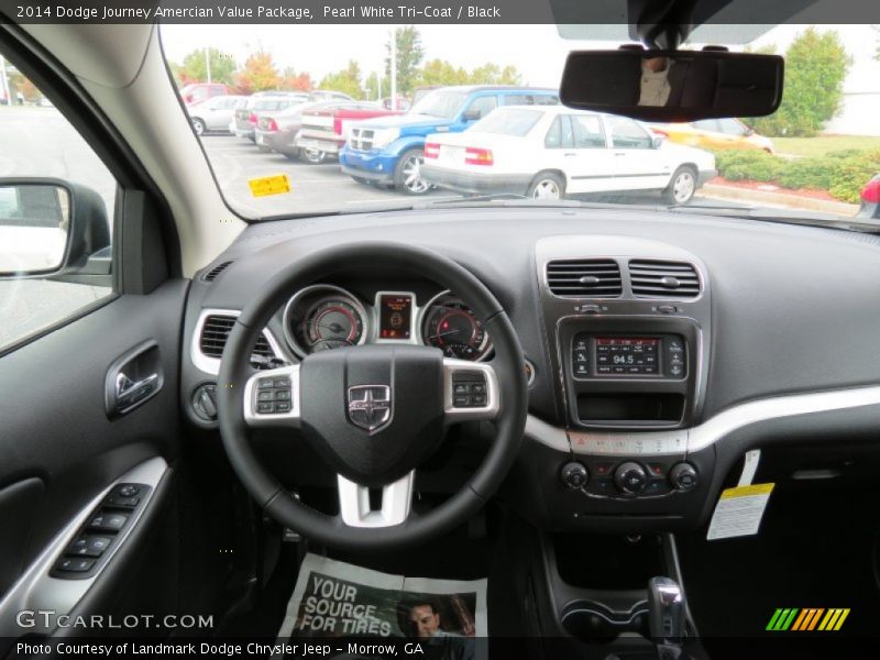 Pearl White Tri-Coat / Black 2014 Dodge Journey Amercian Value Package