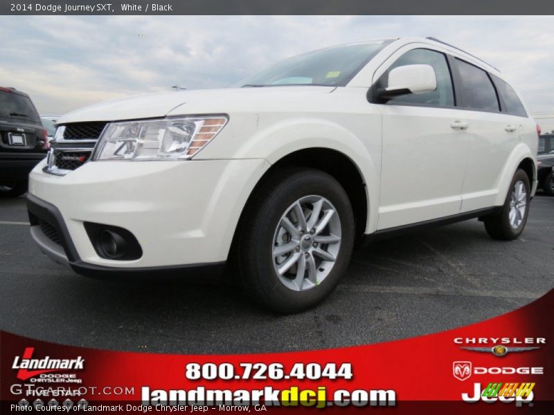White / Black 2014 Dodge Journey SXT