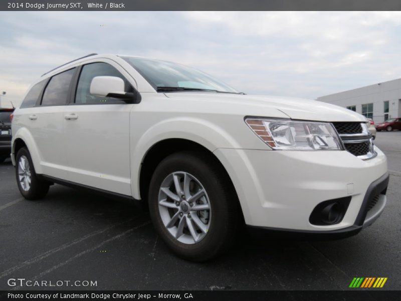 White / Black 2014 Dodge Journey SXT