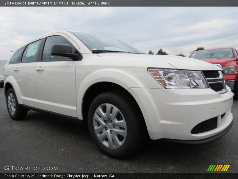 White / Black 2014 Dodge Journey Amercian Value Package