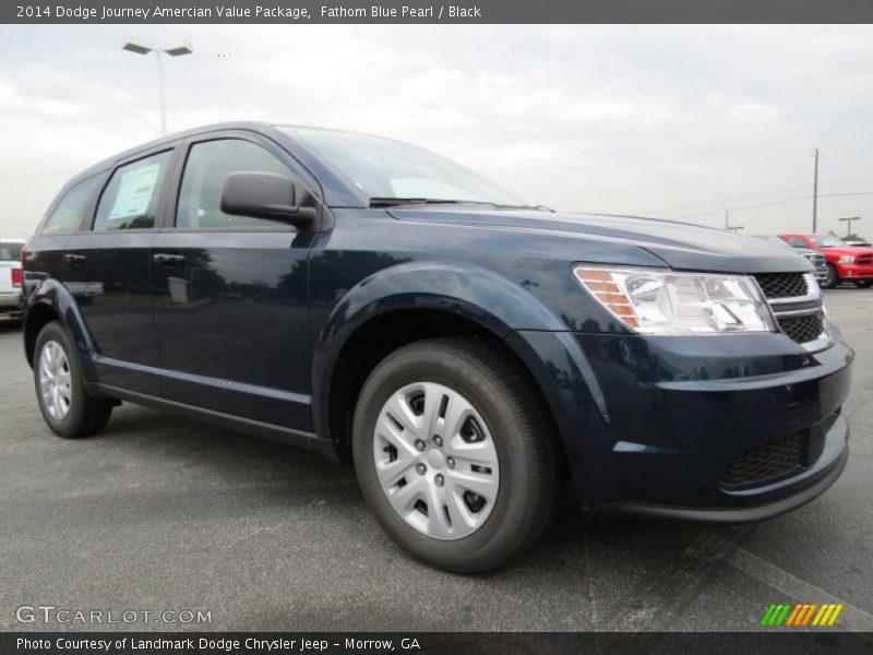 Fathom Blue Pearl / Black 2014 Dodge Journey Amercian Value Package