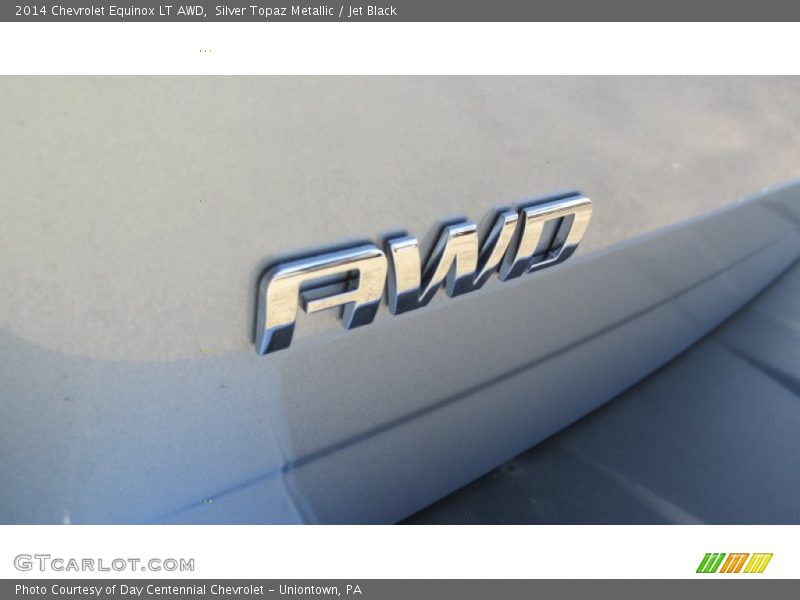 Silver Topaz Metallic / Jet Black 2014 Chevrolet Equinox LT AWD