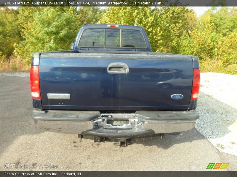Medium Wedgewood Blue Metallic / Tan 2006 Ford F250 Super Duty Lariat SuperCab 4x4