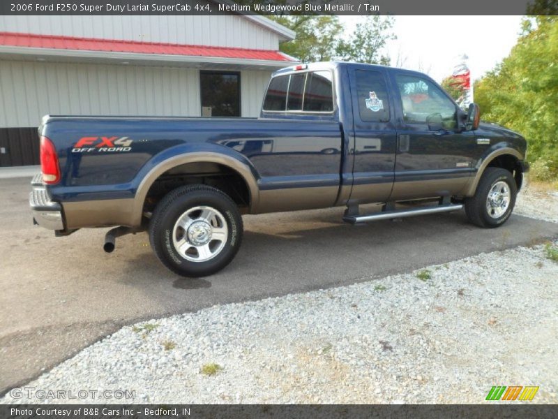 Medium Wedgewood Blue Metallic / Tan 2006 Ford F250 Super Duty Lariat SuperCab 4x4