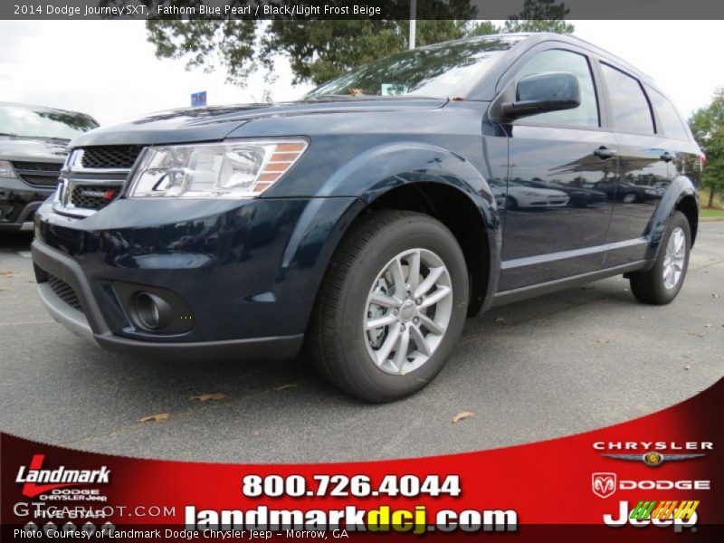 Fathom Blue Pearl / Black/Light Frost Beige 2014 Dodge Journey SXT