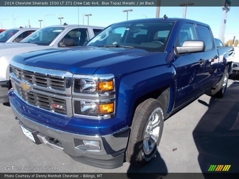 Blue Topaz Metallic / Jet Black 2014 Chevrolet Silverado 1500 LT Z71 Crew Cab 4x4