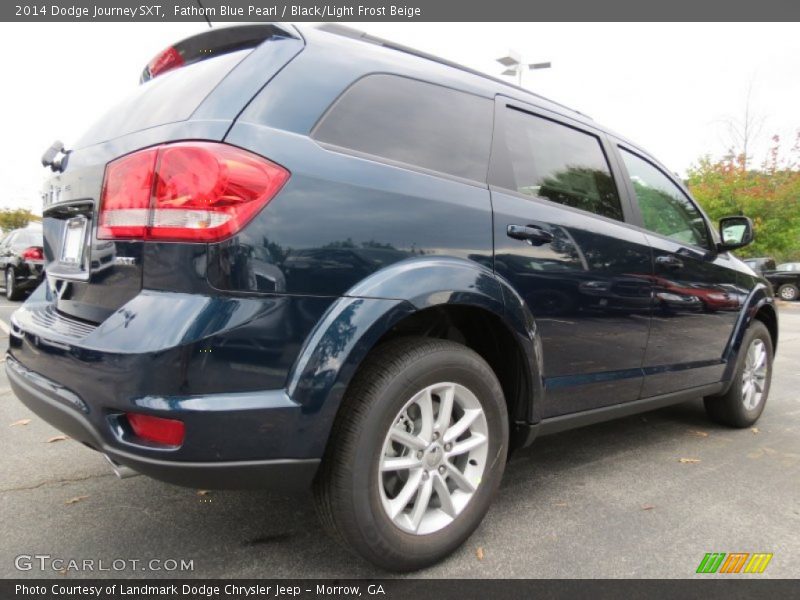 Fathom Blue Pearl / Black/Light Frost Beige 2014 Dodge Journey SXT