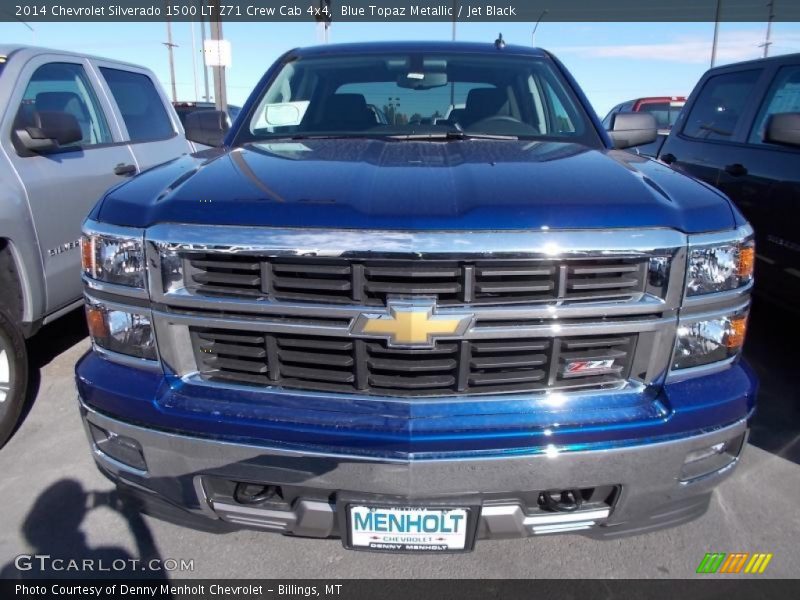 Blue Topaz Metallic / Jet Black 2014 Chevrolet Silverado 1500 LT Z71 Crew Cab 4x4