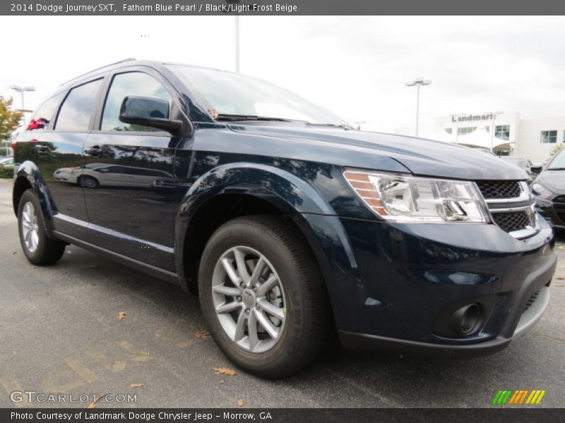 Fathom Blue Pearl / Black/Light Frost Beige 2014 Dodge Journey SXT