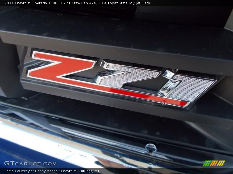 Blue Topaz Metallic / Jet Black 2014 Chevrolet Silverado 1500 LT Z71 Crew Cab 4x4