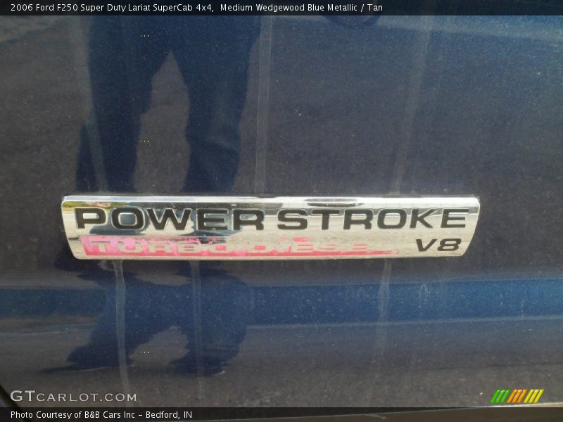 Medium Wedgewood Blue Metallic / Tan 2006 Ford F250 Super Duty Lariat SuperCab 4x4