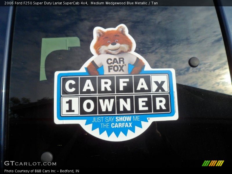 Medium Wedgewood Blue Metallic / Tan 2006 Ford F250 Super Duty Lariat SuperCab 4x4