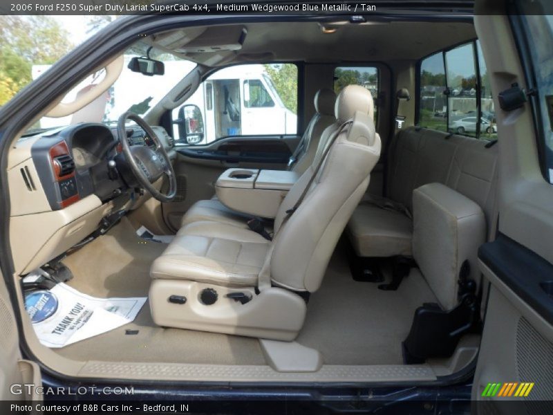 Medium Wedgewood Blue Metallic / Tan 2006 Ford F250 Super Duty Lariat SuperCab 4x4