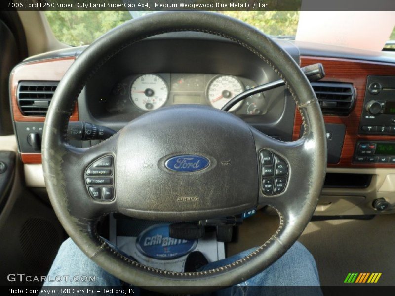 Medium Wedgewood Blue Metallic / Tan 2006 Ford F250 Super Duty Lariat SuperCab 4x4